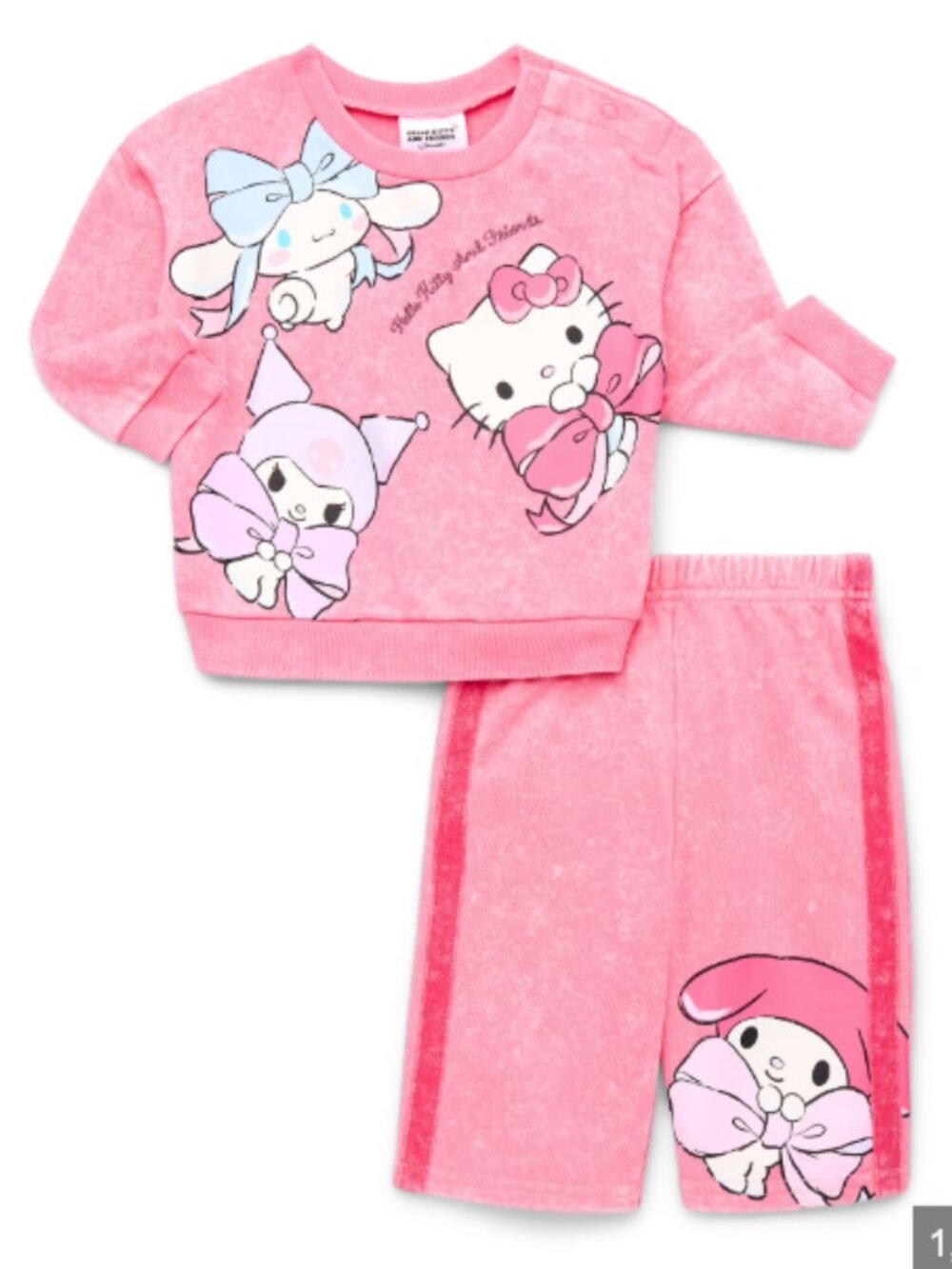 Hello Kitty & Friends Pink 2-Piece Lounge Set Size 12M